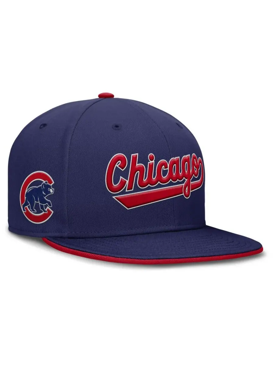 Мужская бейсболка Royal Chicago Cubs True Performance Fitted Hat Nike — изображение 1 из 4, королевский