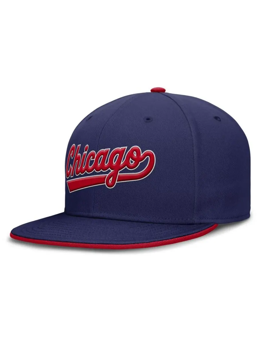 Мужская бейсболка Royal Chicago Cubs True Performance Fitted Hat Nike — изображение 3 из 4, королевский