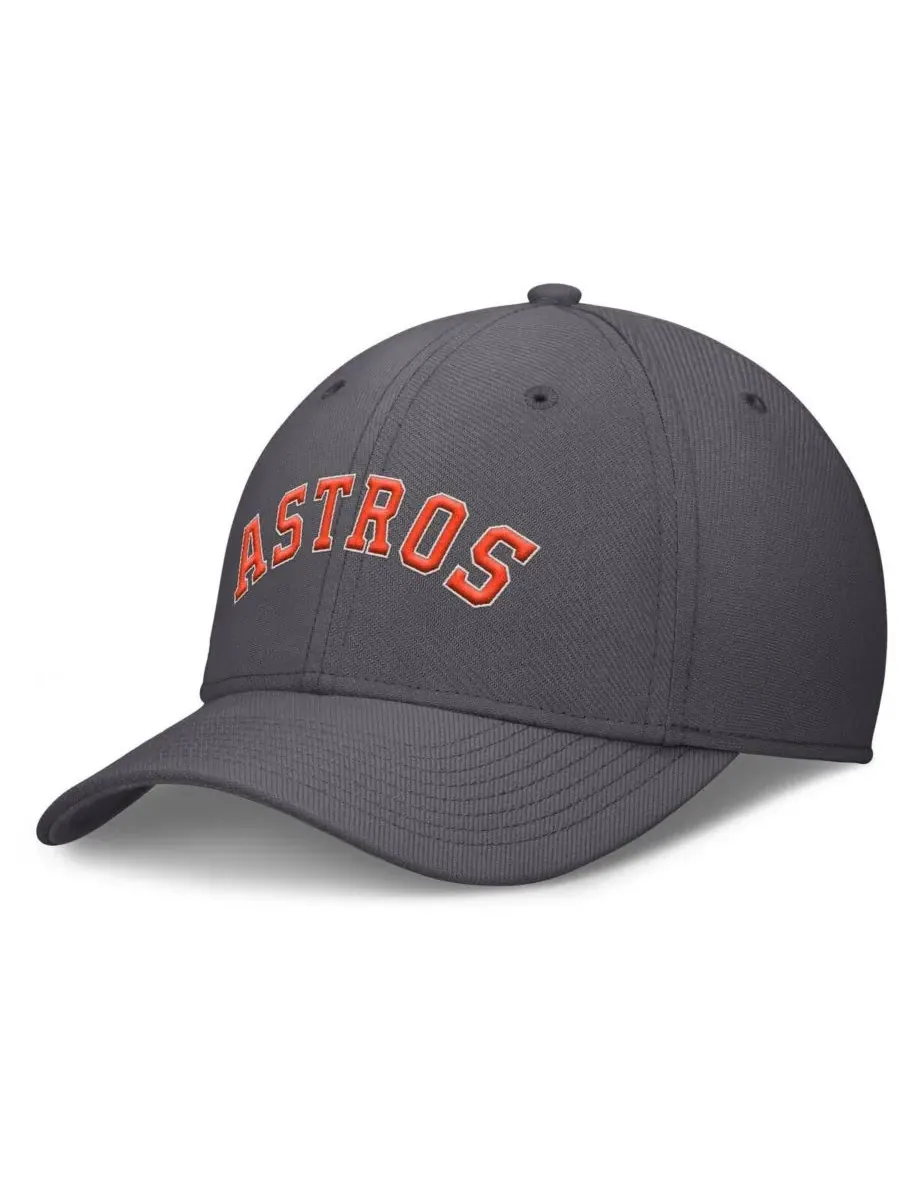 Nike Мужская бейсболка Houston Astros Swoosh Performance Flex угольного цвета — изображение 1 из 4, темно-серый