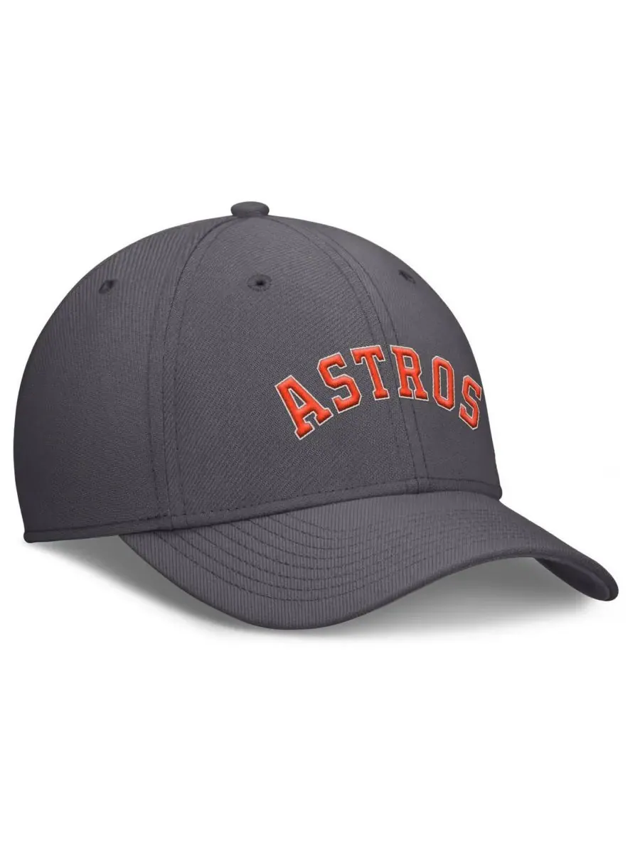 Nike Мужская бейсболка Houston Astros Swoosh Performance Flex угольного цвета — изображение 3 из 4, темно-серый