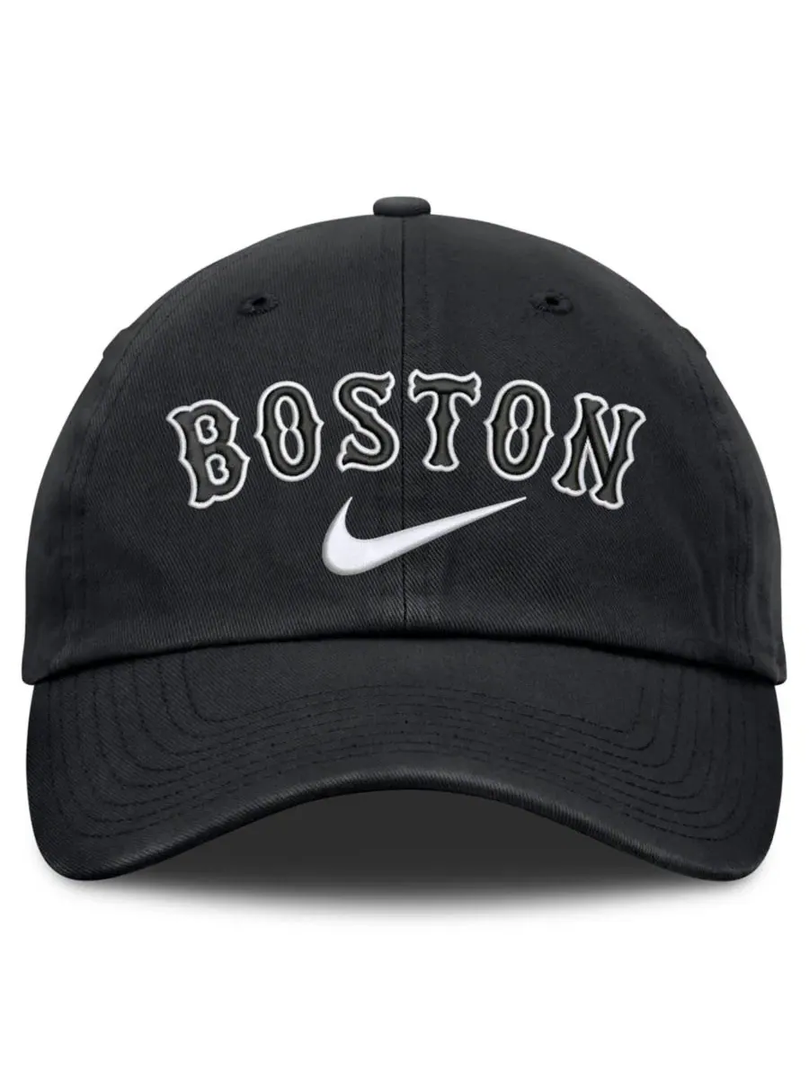 Кепка с вышивкой команды Boston Red Sox, модель Primetime Club Nike — изображение 2 из 4, черный