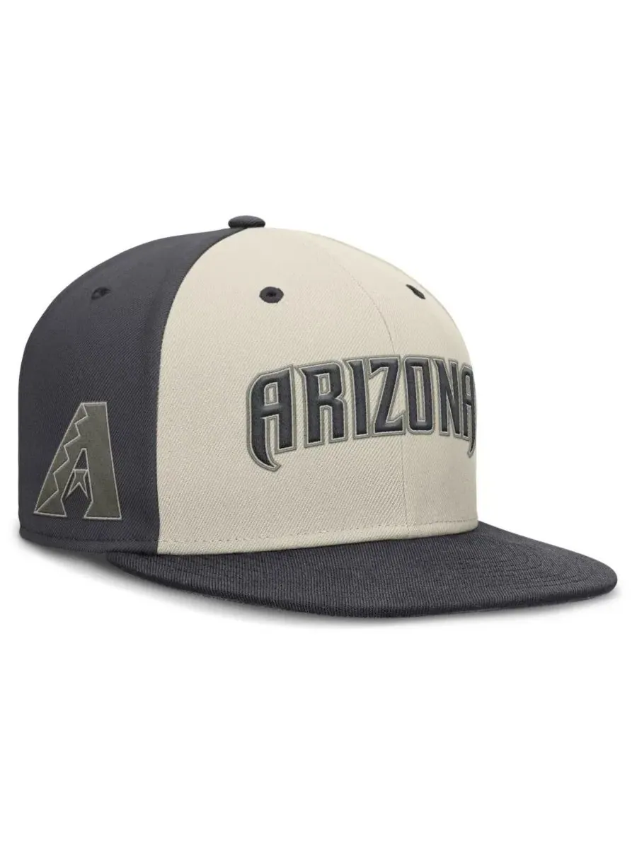 Бейсболка Nike Dri-FIT True Fitted с вышивкой Arizona Diamondbacks — изображение 1 из 4, бежевый