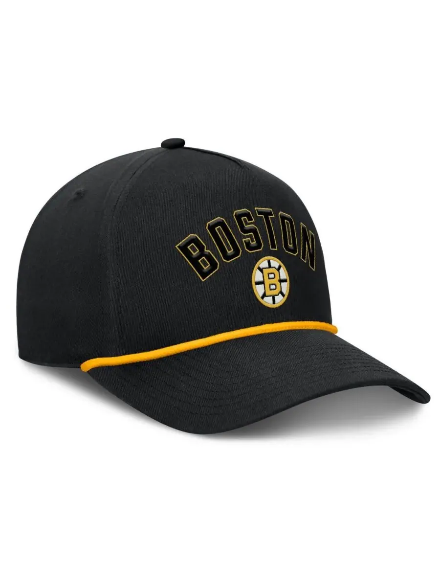 Fanatics Мужская черная кепка Boston Bruins из коллекции Decades с регулируемым размером и — изображение 2 из 4, черный