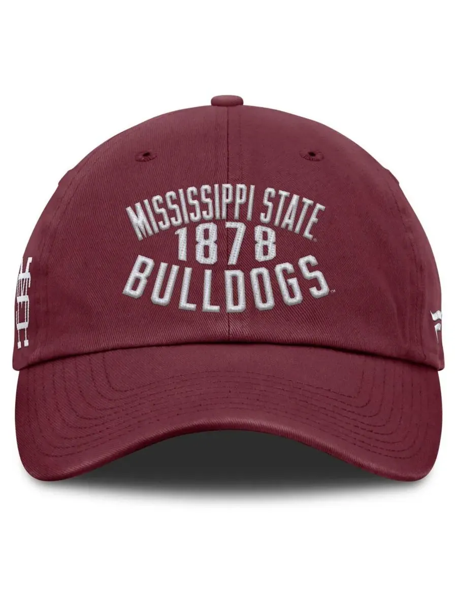 Fanatics Мужская регулируемая кепка бордового цвета с символикой команды Mississippi State Bulldogs — изображение 2 из 4