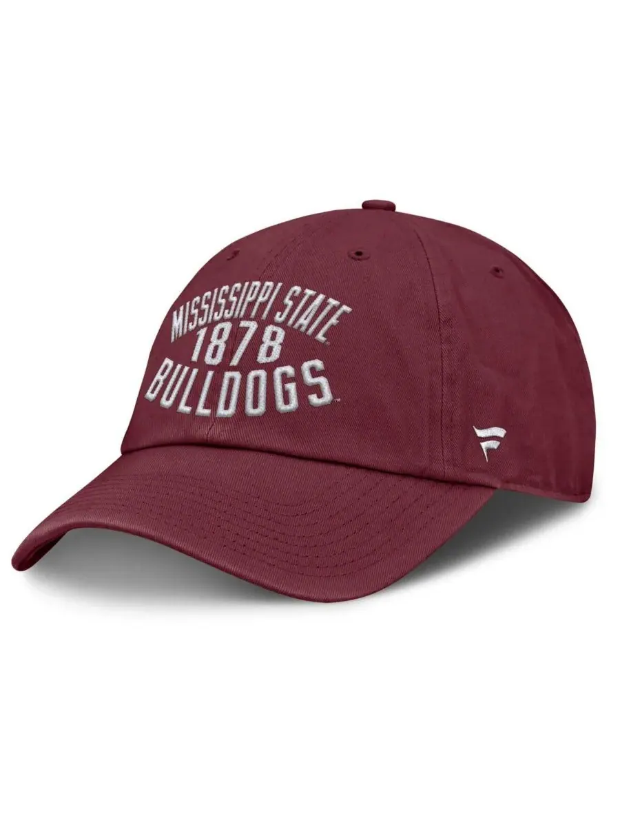 Fanatics Мужская регулируемая кепка бордового цвета с символикой команды Mississippi State Bulldogs — изображение 3 из 4