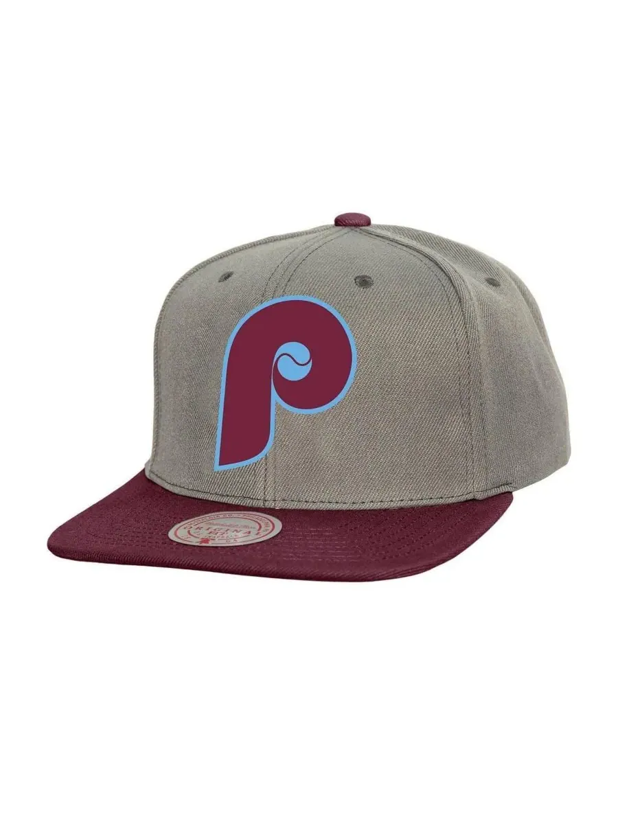 Mitchell & Ness Мужская серая бейсболка Philadelphia Phillies Cooperstown Collection Basic Flip — изображение 1 из 2, серый