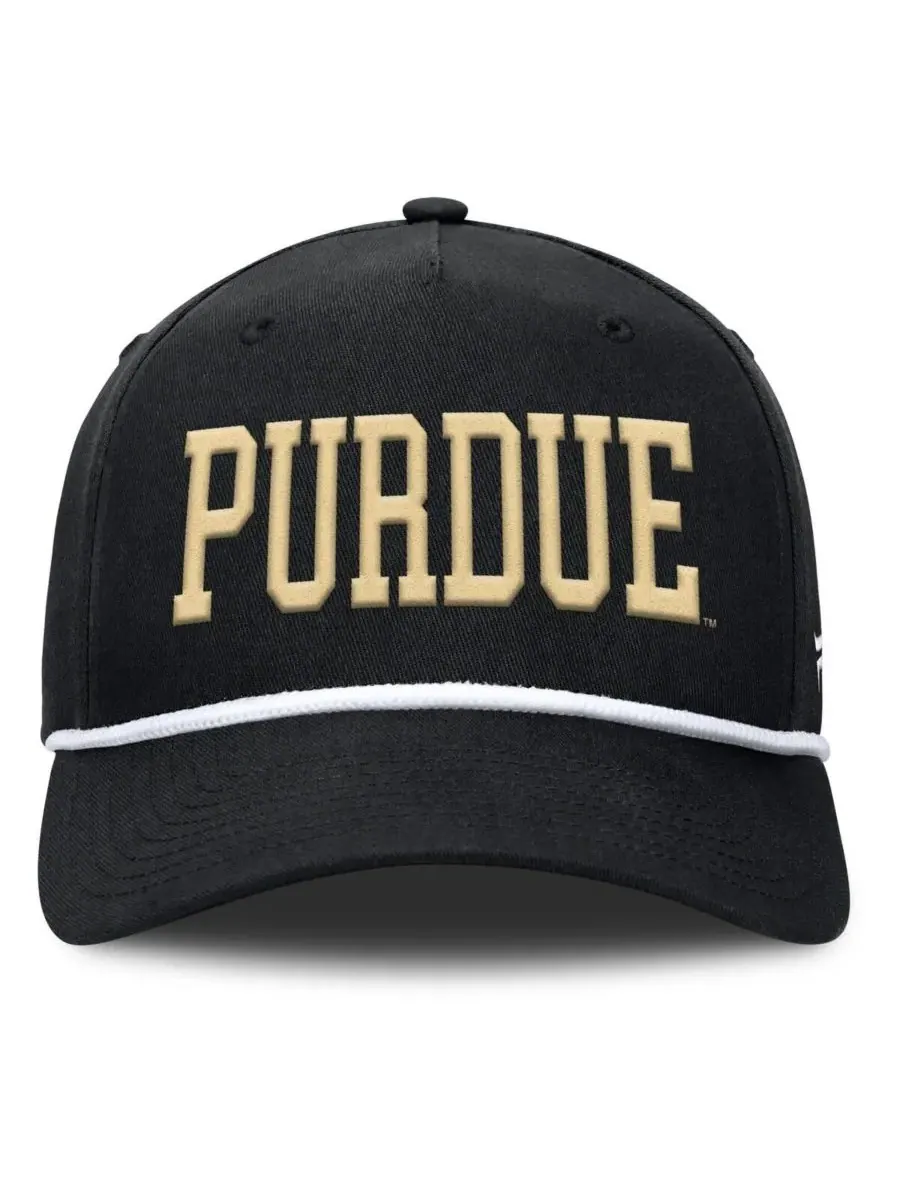 Fanatics Мужская черная регулируемая кепка Purdue Boilermakers с защитным шнуром от фол-мяча — изображение 2 из 4, черный