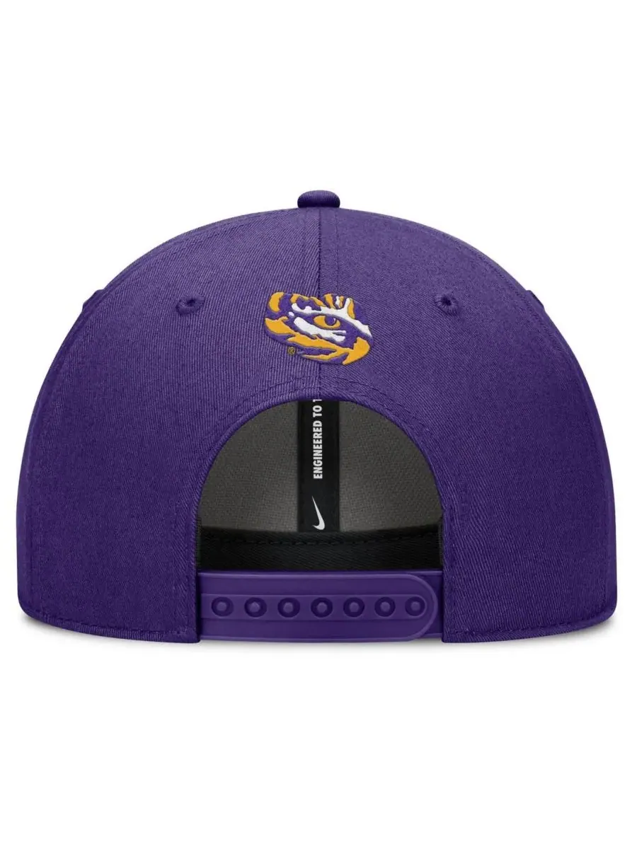 Nike Мужская фиолетовая кепка LSU Tigers Slanted Primetime Rise Performance с регулируемым размером — изображение 4 из 4