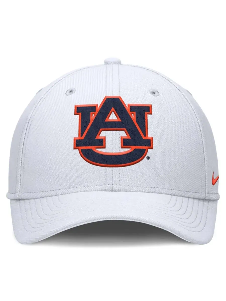 Кепка Nike Auburn Tigers Rise Swoosh Dri-FIT Flex — изображение 1 из 3, белый