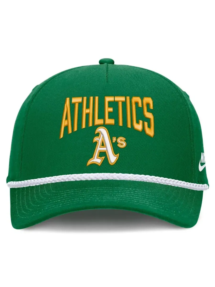 Бейсболка Nike Rise Oakland Athletics с вышивкой Nike — изображение 2 из 4, зеленый