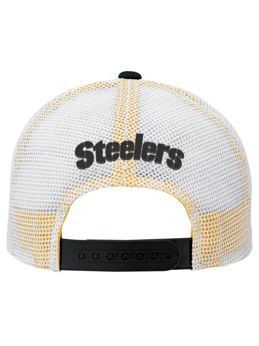 Детская кепка-тракер с вышивкой Pittsburgh Steelers Core Lockup Trucker Outerstuff — изображение 3 из 3, черный
