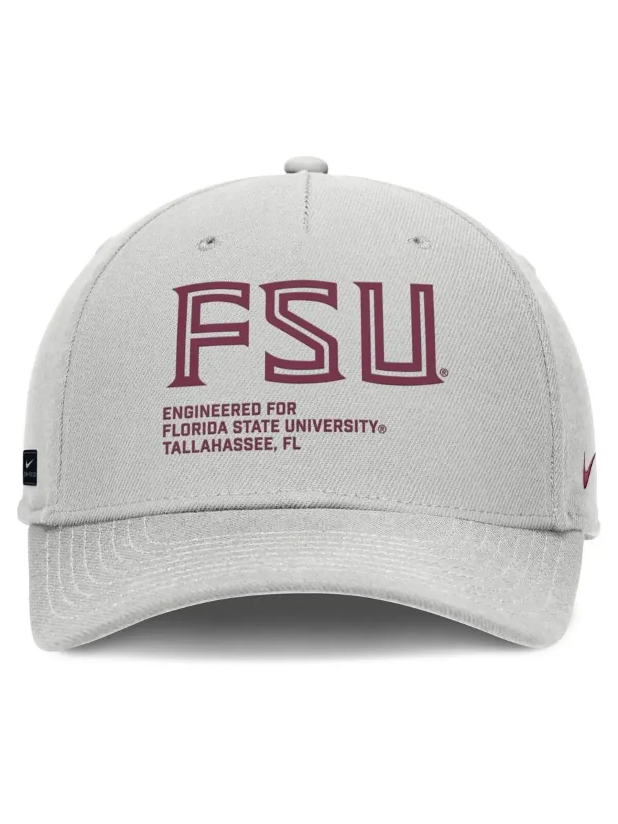 Nike Мужская серая бейсболка Florida State Seminoles 2025 Sideline Dust с регулируемой высотой и — изображение 2 из 4, серый