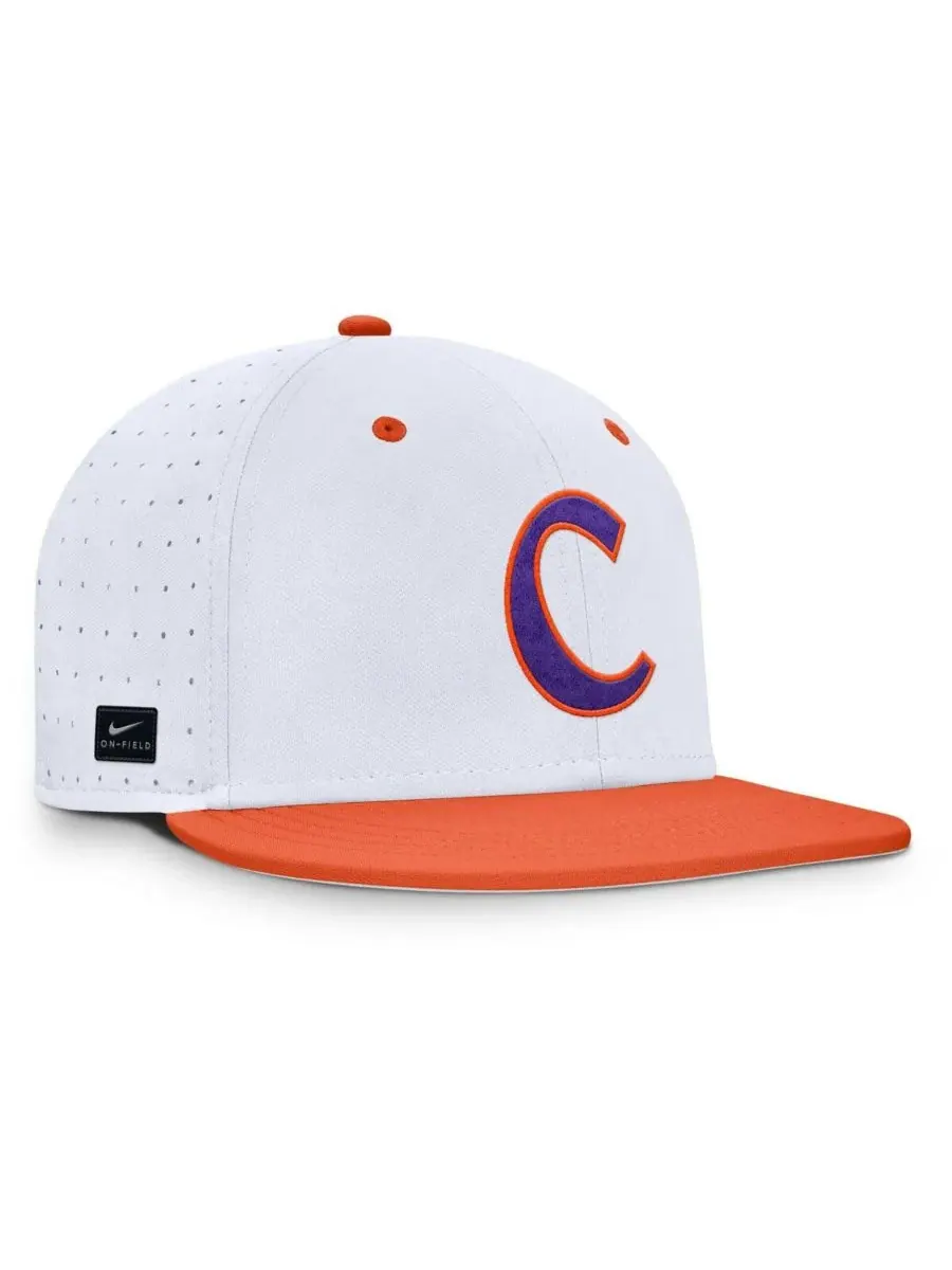 Nike Мужская белая бейсболка Clemson Tigers для игры в бейсбол на поле — изображение 4 из 5, белый