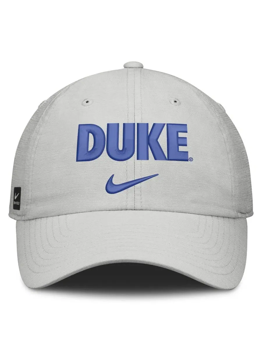Бейсболка Nike Duke Blue Devils 2026 On-Field Gameday Club — изображение 2 из 4, серый