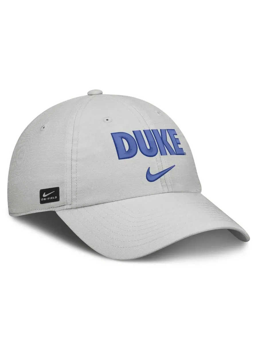 Бейсболка Nike Duke Blue Devils 2026 On-Field Gameday Club — изображение 3 из 4, серый