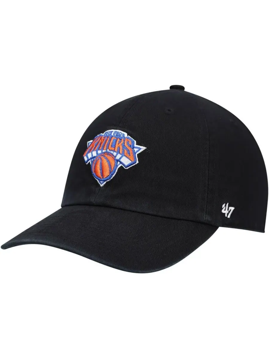 '47 Brand Мужская черная регулируемая кепка New York Knicks Team Clean Up — изображение 1 из 4, черный