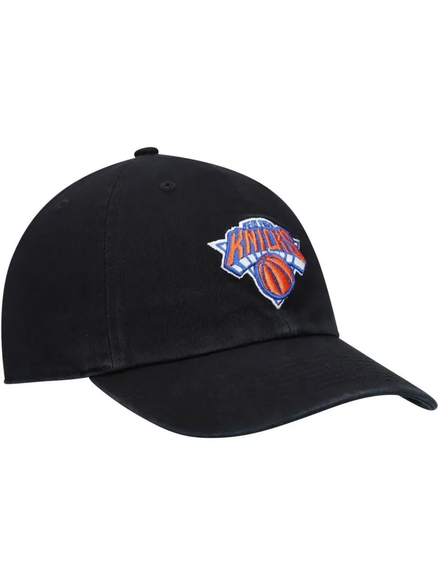 '47 Brand Мужская черная регулируемая кепка New York Knicks Team Clean Up — изображение 2 из 4, черный