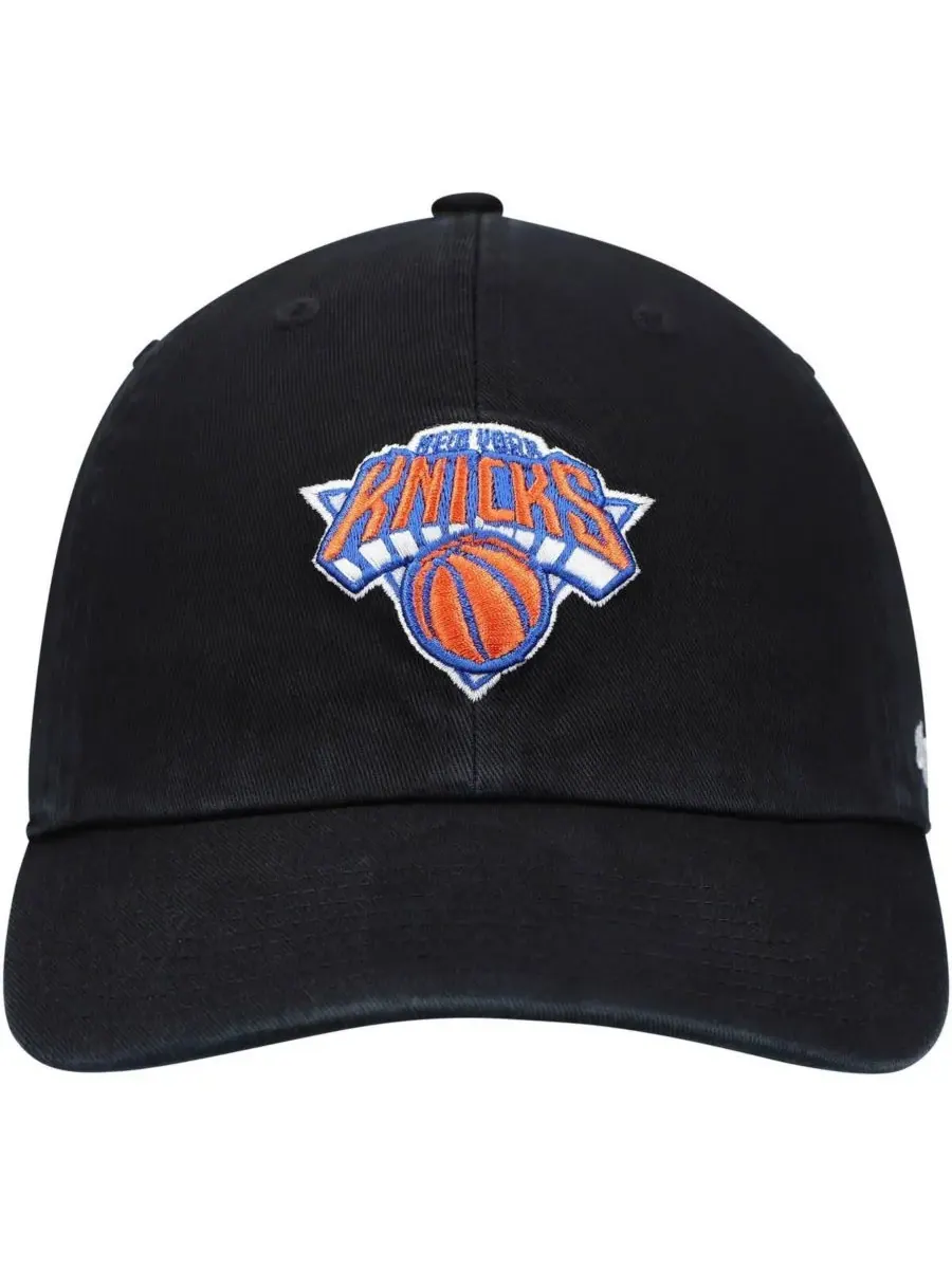 '47 Brand Мужская черная регулируемая кепка New York Knicks Team Clean Up — изображение 3 из 4, черный