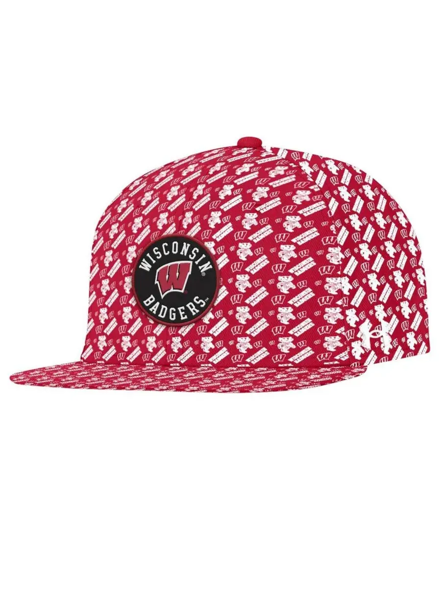 Under Armour Мужская красная бейсболка Wisconsin Badgers Gameday ArmourFuse Snapback — изображение 1 из 4, красный
