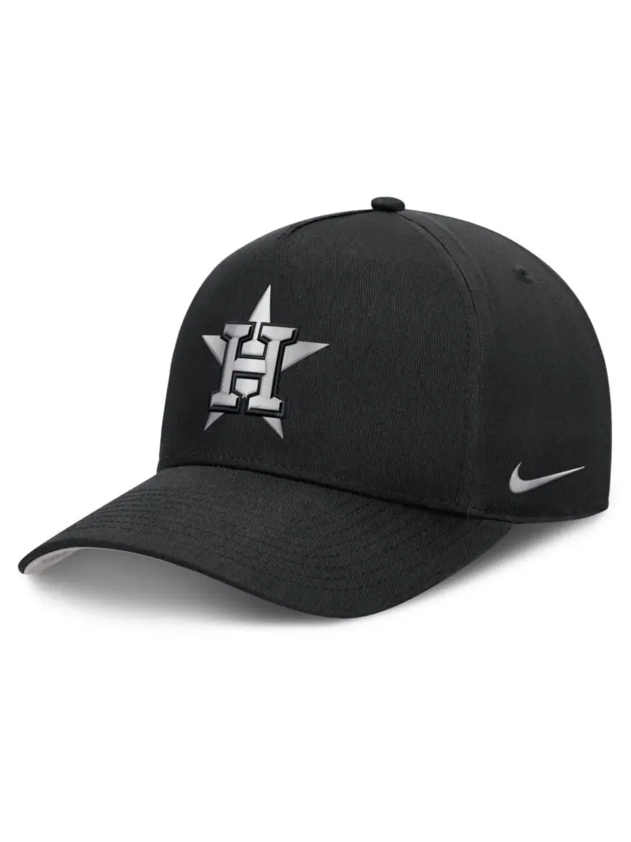 Бейсболка Houston Astros Rise Dri-FIT A-Frame Nike — изображение 3 из 5, черный серый