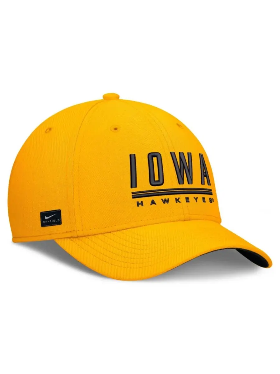 Кепка Nike Game Day Rise Swooshflex, Iowa Hawkeyes — изображение 3 из 4, золото