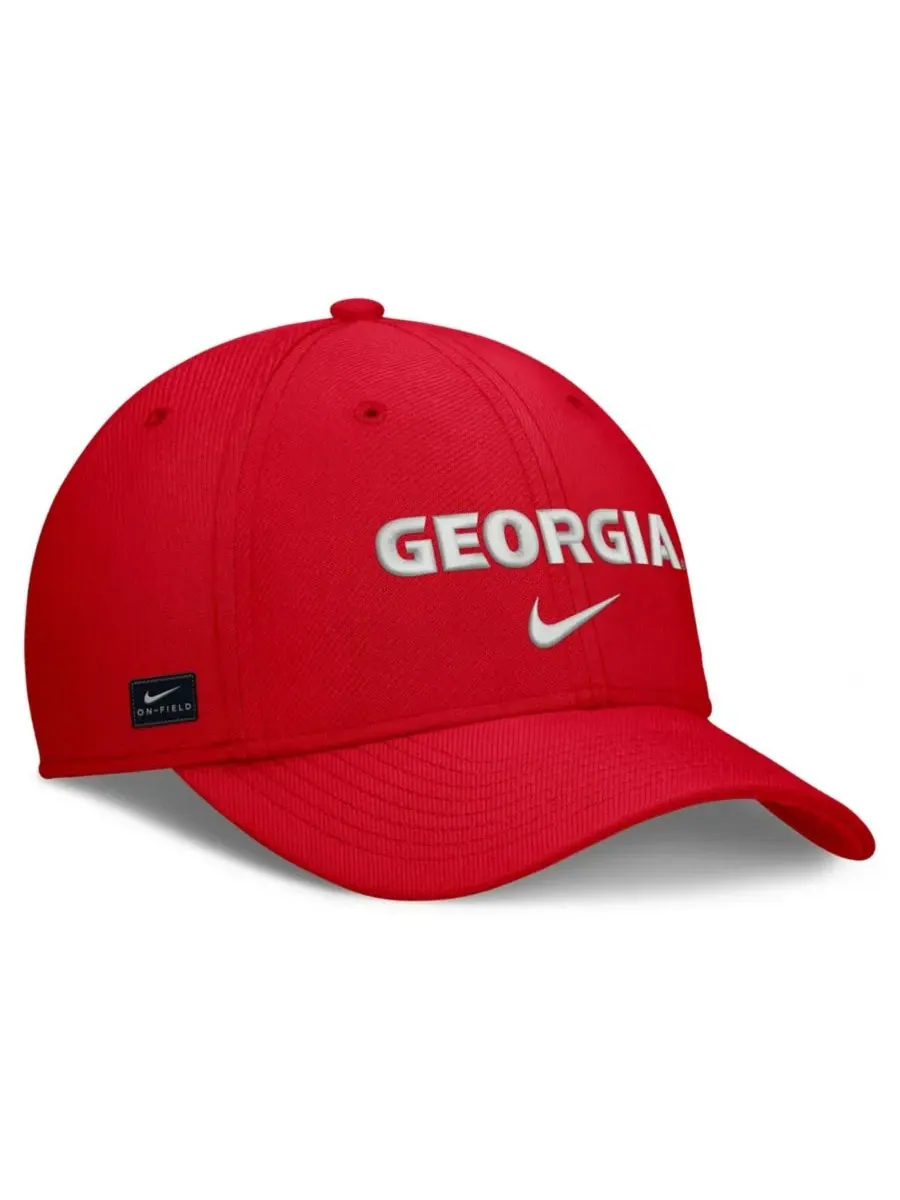 Кепка Nike Georgia Bulldogs Rise On-Field SwooshFlex Dri-FIT Flex — изображение 4 из 4, красный