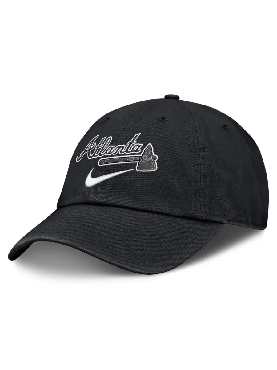Кепка с вышивкой команды Atlanta Braves Nike — изображение 1 из 4, черный