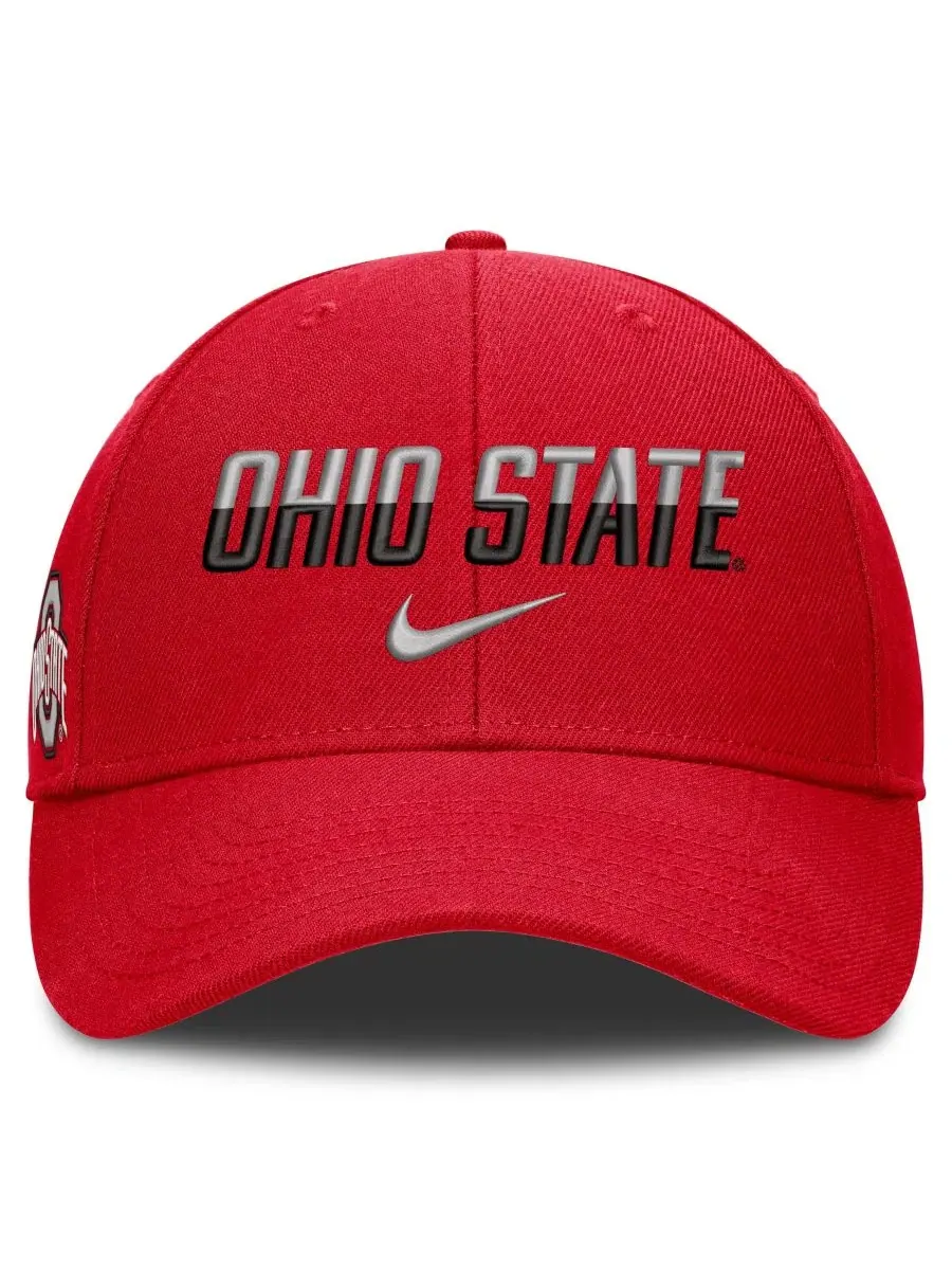 Бейсболка Nike с вышитым словом Ohio State Buckeyes — изображение 2 из 4, алый