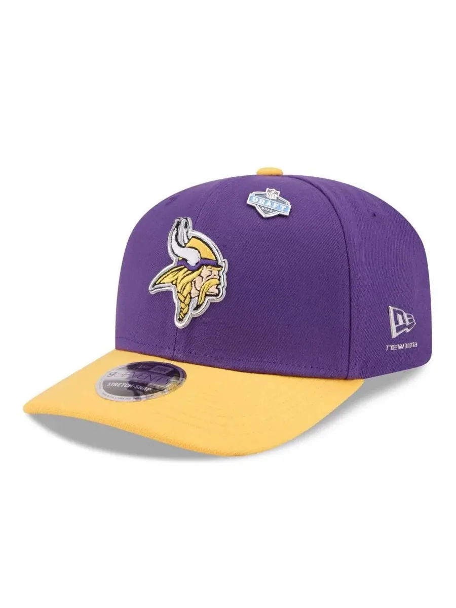 Мужская кепка New Era 2026 NFL Draft 9SEVENTY — изображение 1 из 5, фиолетовый золотистый