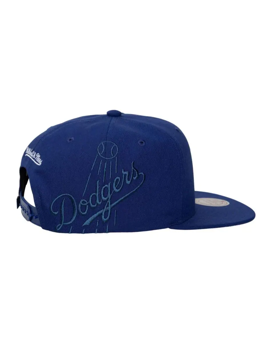 Кепка-снэпбек с боковым логотипом Los Angeles Dodgers Mitchell & Ness — изображение 3 из 4, королевский