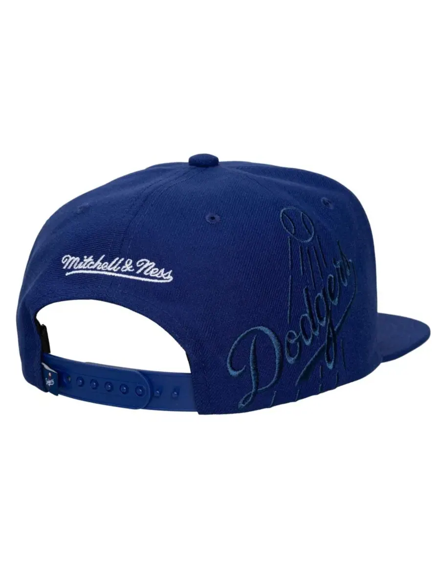 Кепка-снэпбек с боковым логотипом Los Angeles Dodgers Mitchell & Ness — изображение 4 из 4, королевский
