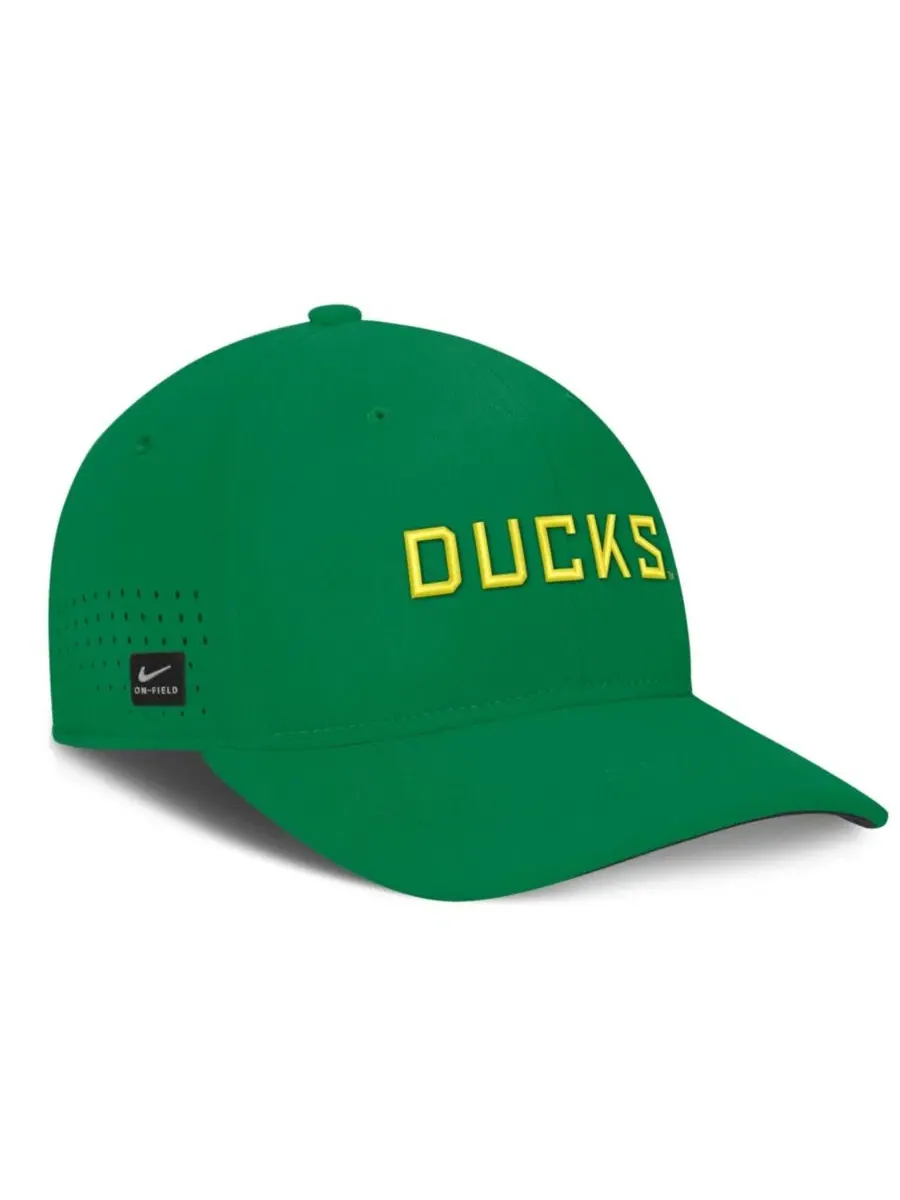 Кепка Nike Oregon Ducks Gameday Aerobill Swooshflex Dri-FIT — изображение 3 из 5, зеленый