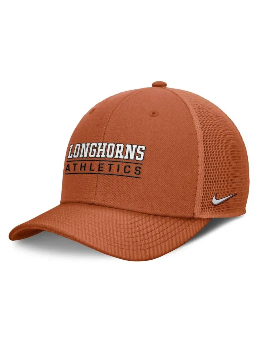 Nike Мужская регулируемая кепка Texas Longhorns оранжевого цвета с символикой команды Texas — изображение 1 из 4, оранжевый