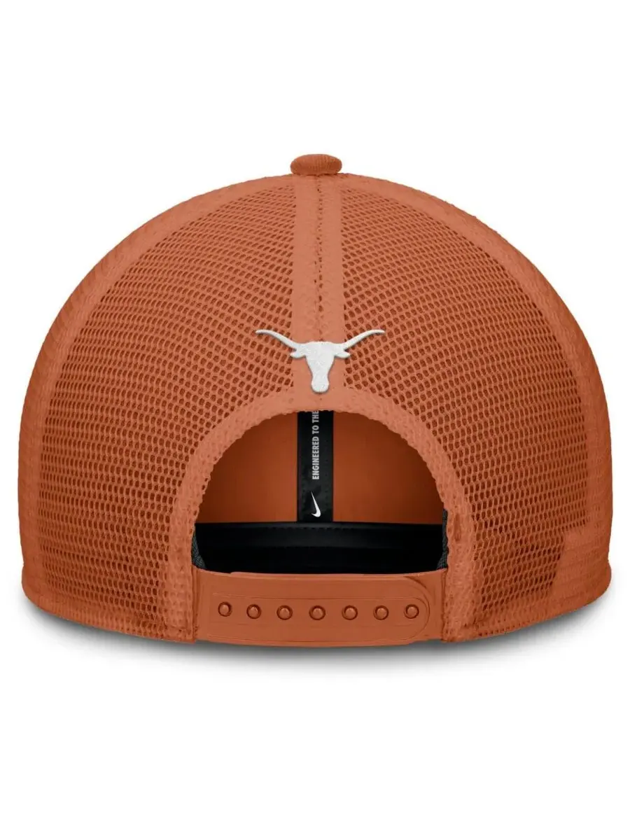 Nike Мужская регулируемая кепка Texas Longhorns оранжевого цвета с символикой команды Texas — изображение 2 из 4, оранжевый