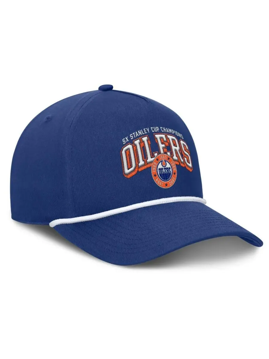 Fanatics Мужская синяя кепка Edmonton Oilers из коллекции Decades с регулируемым размером и — изображение 3 из 4, синий