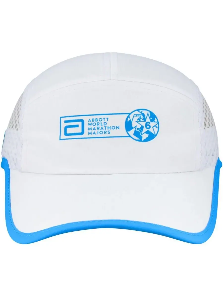 BOCO Gear Мужская и женская белая сетчатая регулируемая кепка для бега World Marathon Majors — изображение 2 из 4, белый