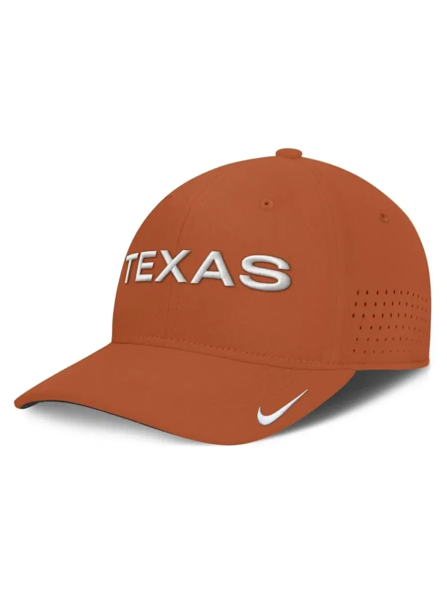 Кепка с вышивкой Aerobill Swooshflex Dri-FIT Texas Longhorns Nike — изображение 1 из 4, оранжевый