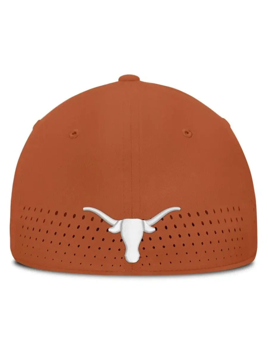 Кепка с вышивкой Aerobill Swooshflex Dri-FIT Texas Longhorns Nike — изображение 3 из 4, оранжевый