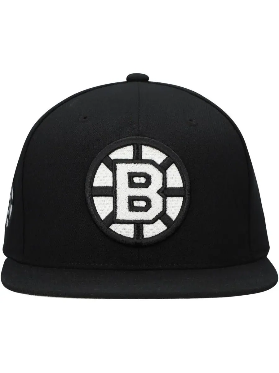 Mitchell & Ness Мужская черная бейсболка Boston Bruins с регулируемой застежкой — изображение 5 из 5, черный