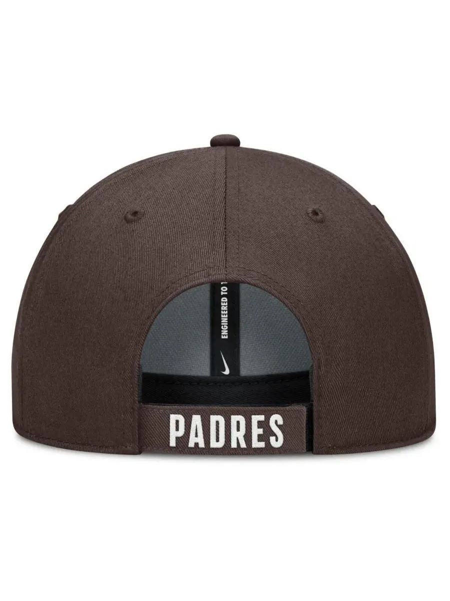 Nike Мужская регулируемая бейсболка San Diego Padres Club белого/коричневого цвета — изображение 4 из 4, белый коричневый