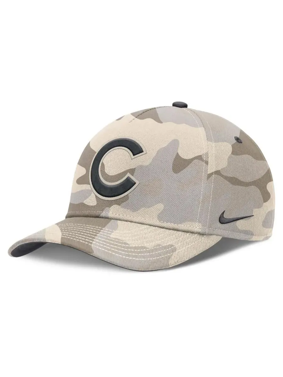 Nike Мужская кепка Chicago Cubs с камуфляжным рисунком и регулируемой высотой — изображение 1 из 5, прозрачный