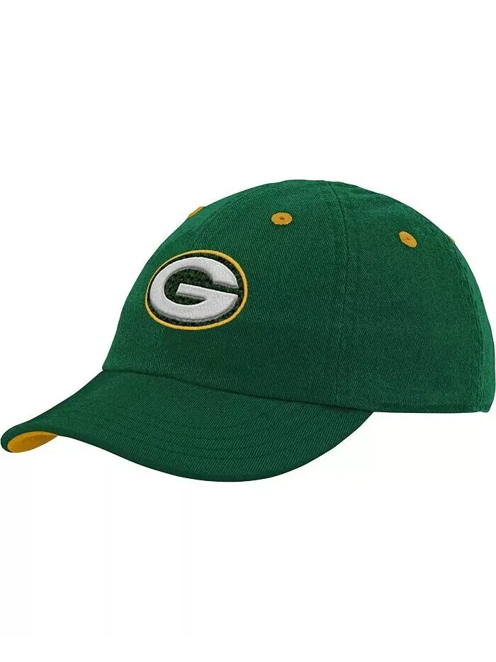 Шапка для мальчиков и девочек Green Bay Packers Team Slouch Flex Hat для младенцев зеленого цвета — изображение 1 из 2