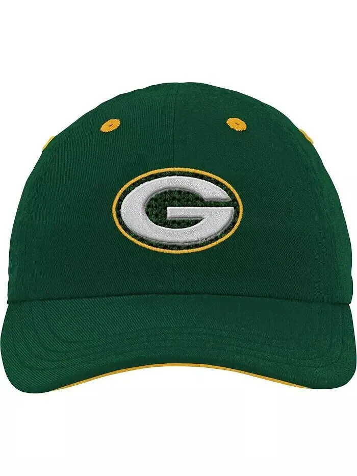 Шапка для мальчиков и девочек Green Bay Packers Team Slouch Flex Hat для младенцев зеленого цвета — изображение 2 из 2