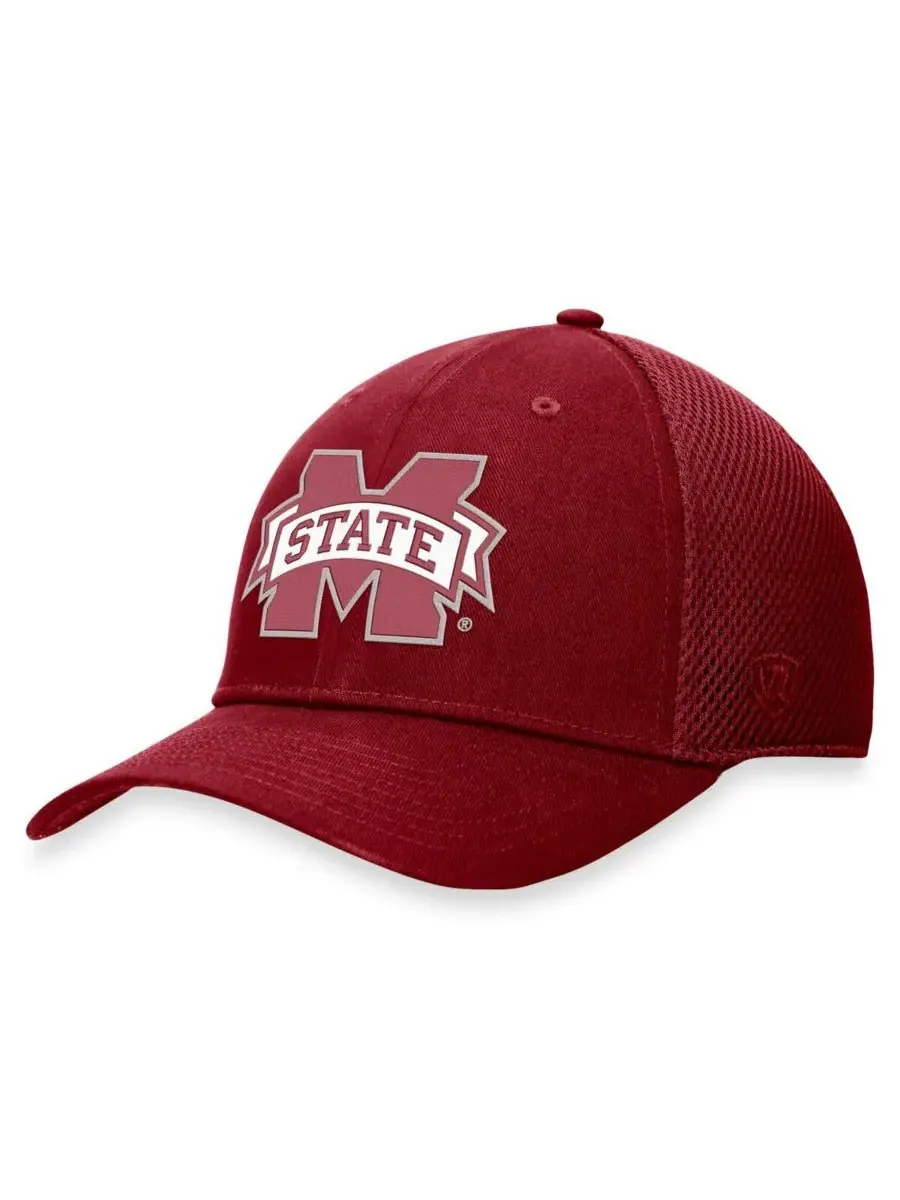 Top of the World Мужская бордовая кепка-снеппер Mississippi State Bulldogs Spacer Flex Hat — изображение 1 из 4, коричневый