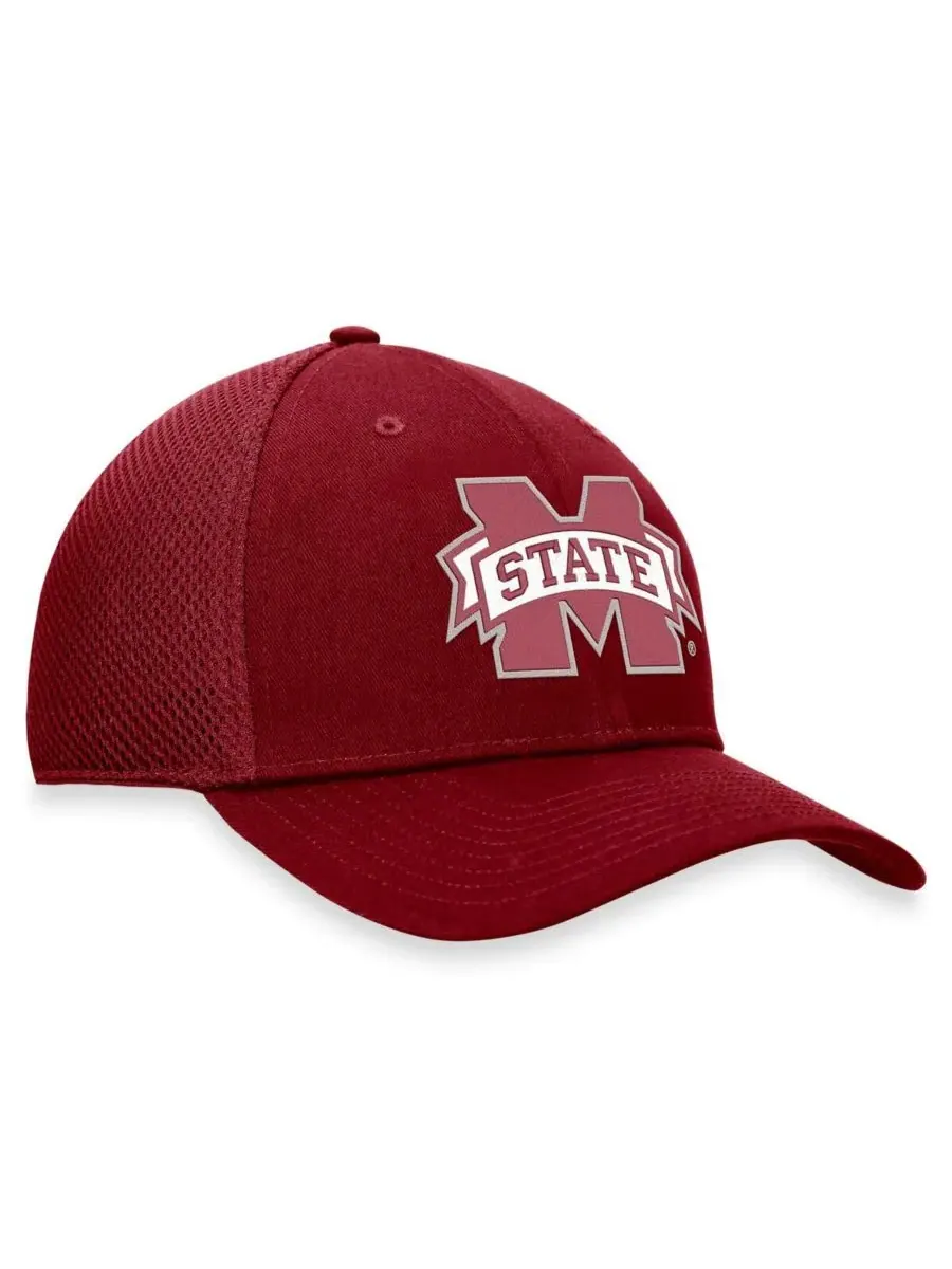 Top of the World Мужская бордовая кепка-снеппер Mississippi State Bulldogs Spacer Flex Hat — изображение 2 из 4, коричневый