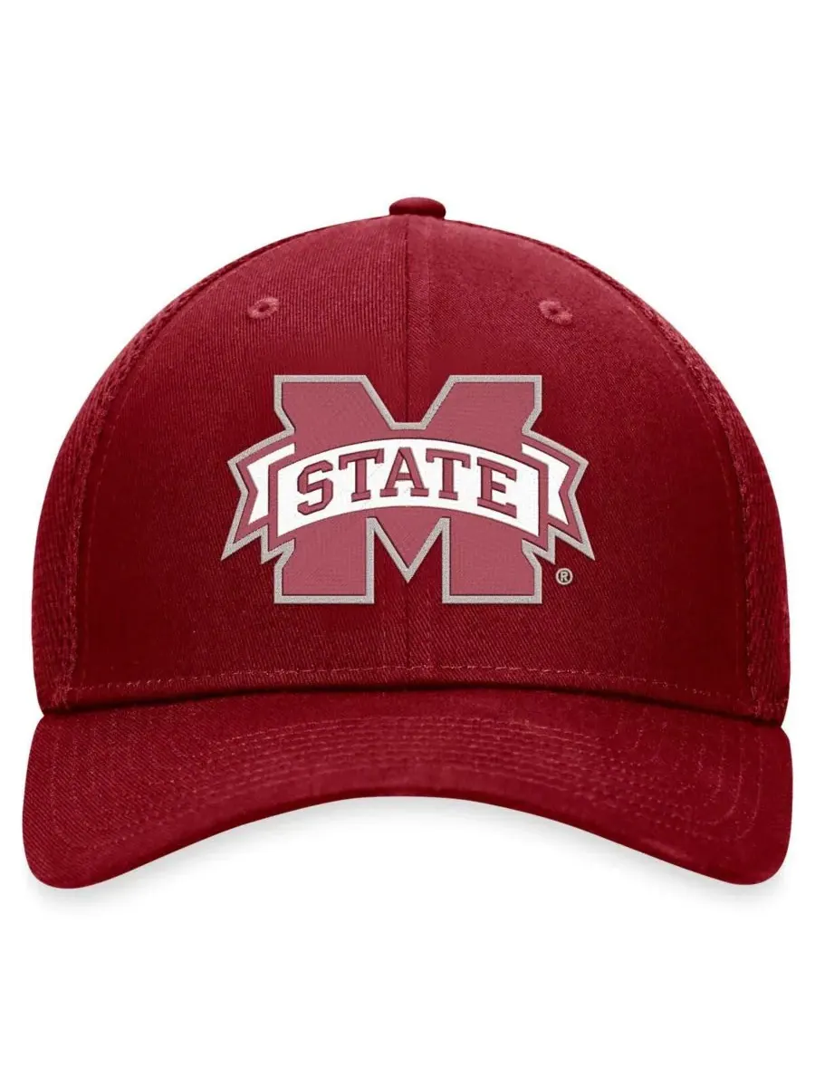Top of the World Мужская бордовая кепка-снеппер Mississippi State Bulldogs Spacer Flex Hat — изображение 4 из 4, коричневый