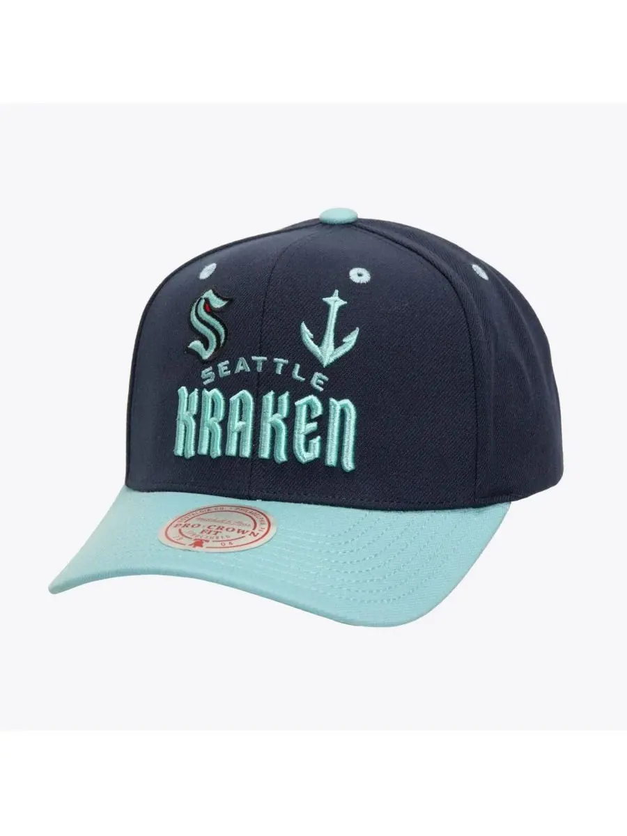 Mitchell & Ness Мужская черная кепка Seattle Kraken All In 2.0 Pro Crown с регулируемой высотой — изображение 1 из 3, черный