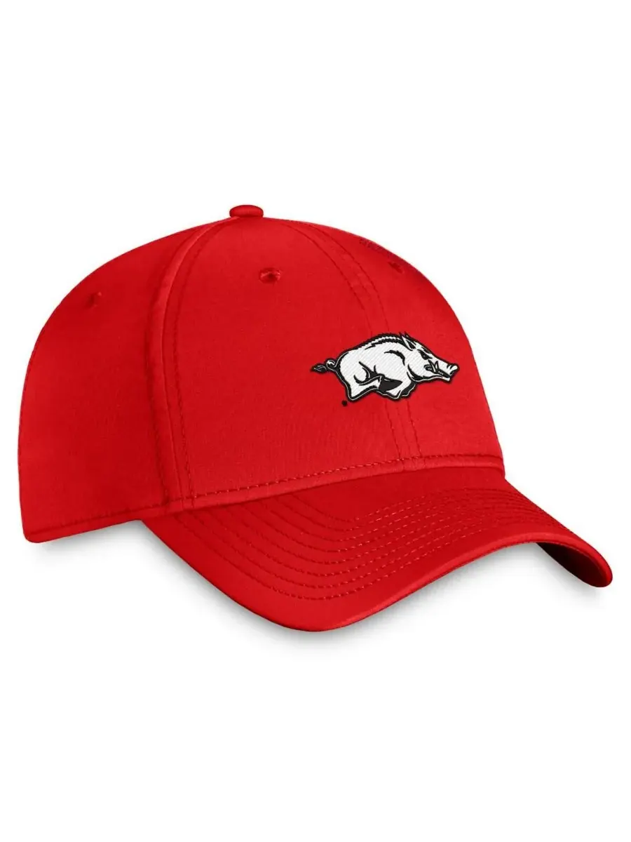 Мужская бейсболка Cardinal Arkansas Razorbacks Reflex 2.0 Flex Fit Top of the World — изображение 2 из 4, красный