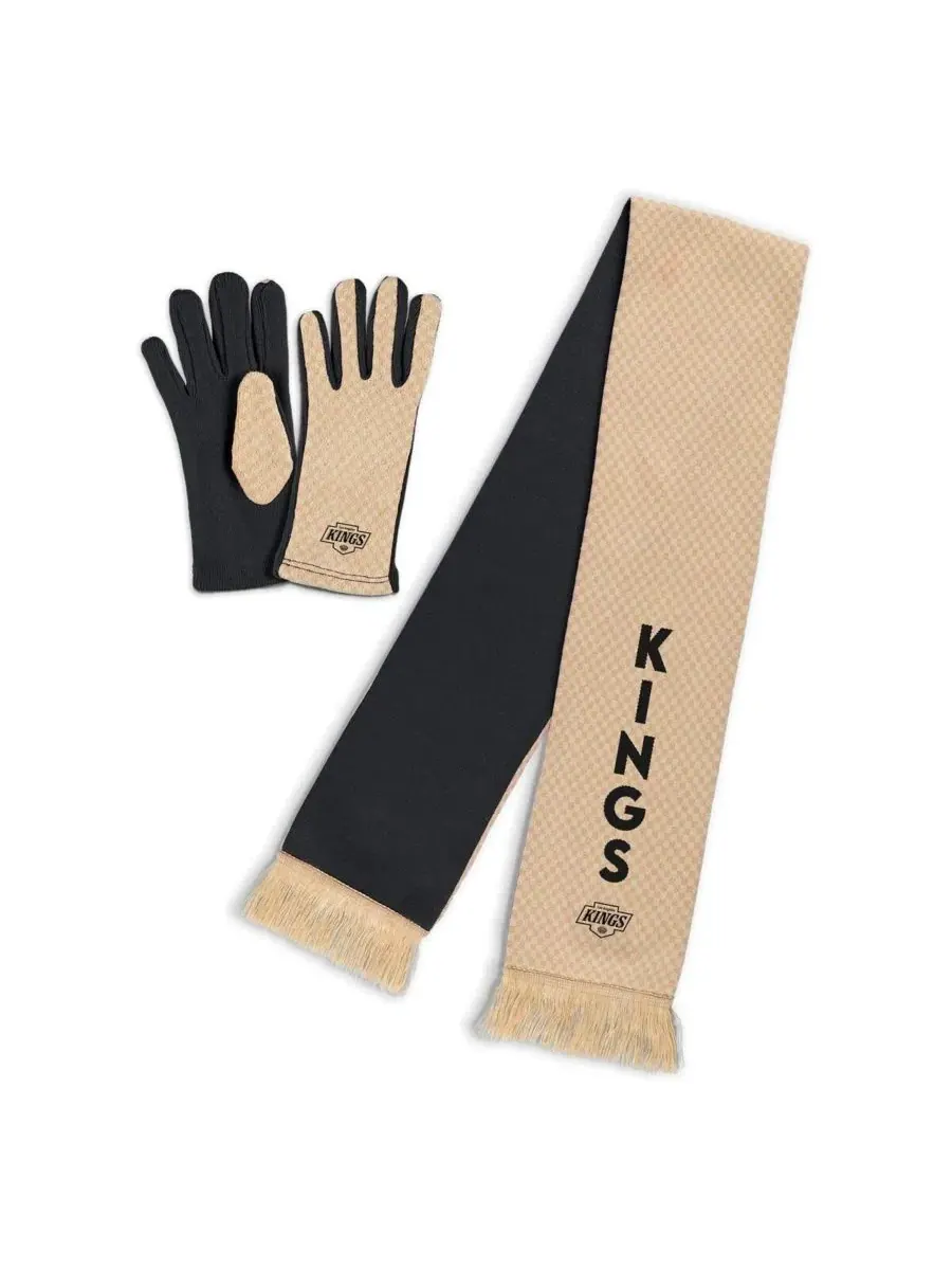 Шарф и перчатки с вышивкой Los Angeles Kings Tonal Microcheck WEAR by Erin Andrews — изображение 1 из 3, нет цвета