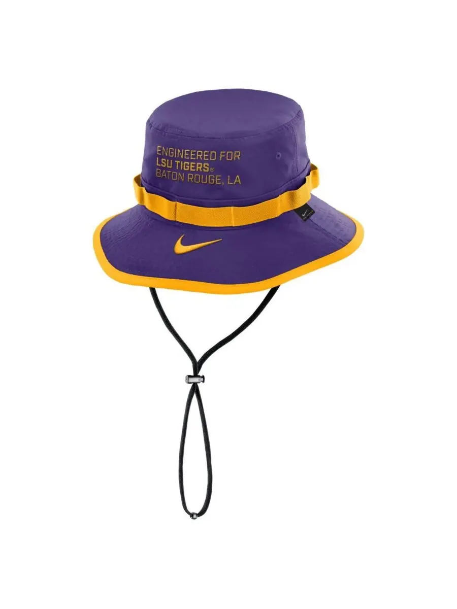 Nike Мужская фиолетовая панама LSU Tigers 2025 Sideline Apex Boonie — изображение 2 из 2, фиолетовый